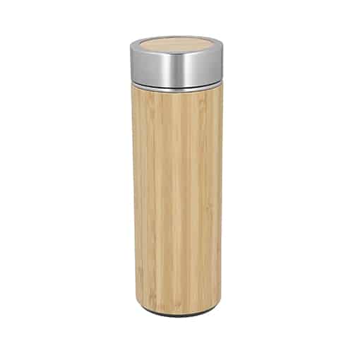 TERMO PANDA BAMBU (T 114 - ACERO INOXIDABLE/BAMBÚ)