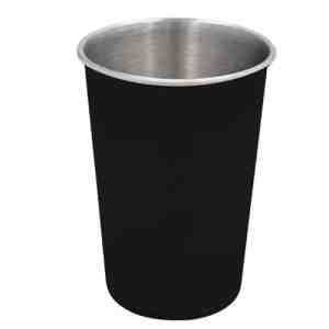 VASO CUP NEGRO (T 127 - ACERO INOXIDABLE)