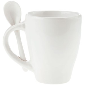 TAZA C/CUCHARA 12OZ. LONDON TAC11 BLANCO (Cerámica)