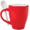 TAZA C/CUCHARA 12OZ. LONDON TAC11 ROJO (Cerámica)