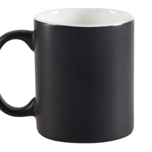 TARRO 11OZ. BICOLOR MATE ALASKA TL7110 NEGRO (Cerámica)