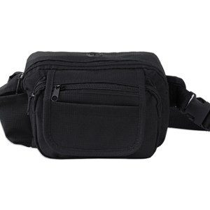 CANGURERA AJUSTABLE C/BOLSA LATERAL ABEO TXC4591 NEGRO (Poliéster 420D)