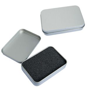 ESTUCHE METALICO SIN VENTANA PARA MEMORIA USB (VAR001-PL-U) PLATA