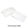 CAJA DE CARTON FORMA TARJETA PARA MEMORIA USB (VAR011-BL-U) BLANCO