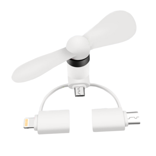 MINI VENTILADOR PORTATIL 3 EN 1 (TEC153-U) BLANCO
