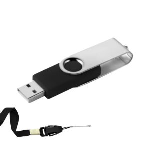 MEMORIA USB LONDON GIRATORIA 16GB  (USB029-U) NEGRO