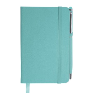 Libreta con Boligrafo Aitana A2182 Turquesa (Libreta: carton plastificado / boligrafo: aluminio / A2182.41 / articulos promocionales)