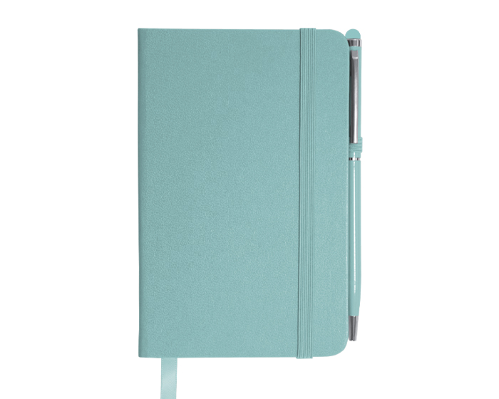 Libreta con Boligrafo Aitana A2182 Turquesa (Libreta: carton plastificado / boligrafo: aluminio / A2182.41 / articulos promocionales)