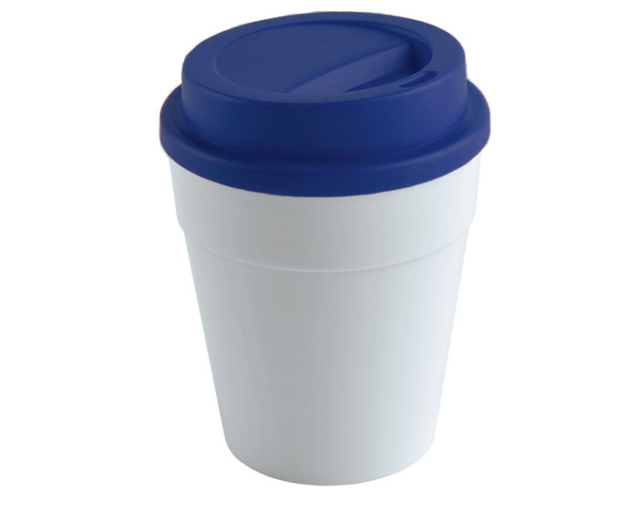 Vaso 350 ml. con Tapa de Plastico Late A2234 Azul (Non woven)