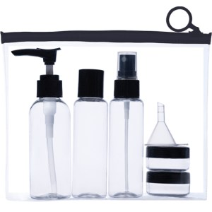 Set de Contenedores para Viaje Qira A2678 Negro (Poliéster)