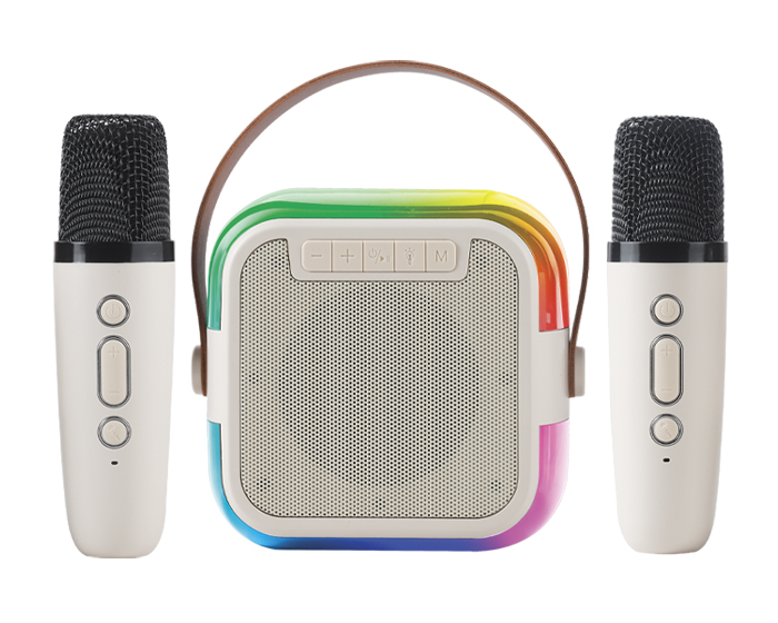 Bocina Portatil con Microfono Popstar A2812 Beige (Poliéster 210d)