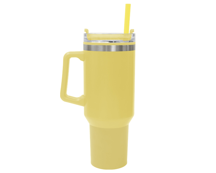 Tarro Térmico Doble Pared Mugly A2954 Amarillo (Cerámica)