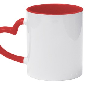 Taza Bicolor de Sublimación 11OZ. Dear A2960 Rojo (Plástico pet)