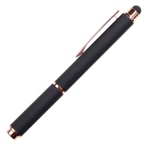 BOLÍGRAFO CON TAPA Y TOUCH SCREEN LOHAN A2985 NEGRO (Plástico)