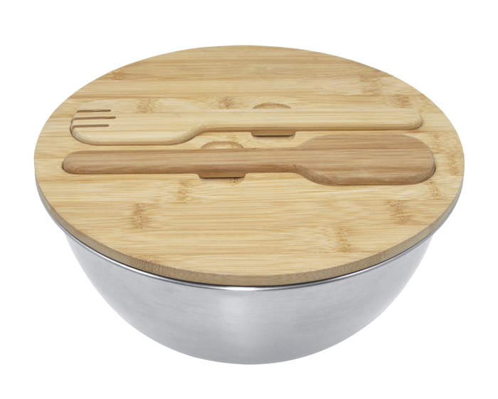 Recipiente con Tapa y Utensilios de Bambu Sauce A3010 Unico (Plástico)