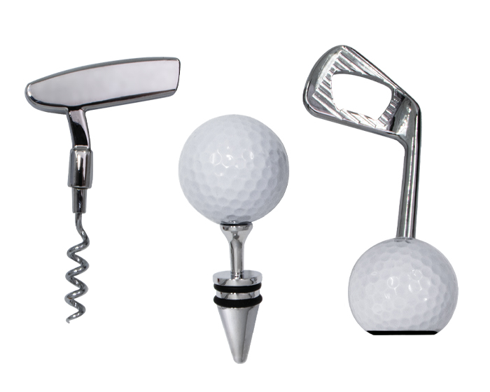 Set de Accesorios para Vino de Golf Golfito A3014 Negro (Plástico)