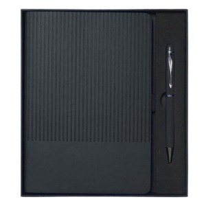 SET DE LIBRETA CON BOLIGRAFO NERUDA A3018 NEGRO (Plástico)