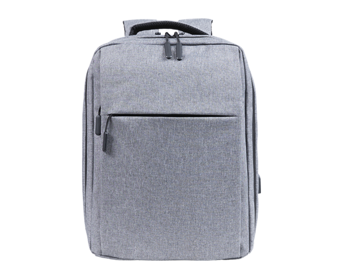 Mochila Backpack Porta Laptop Usb Nerd A3030 Gris (Plástico)