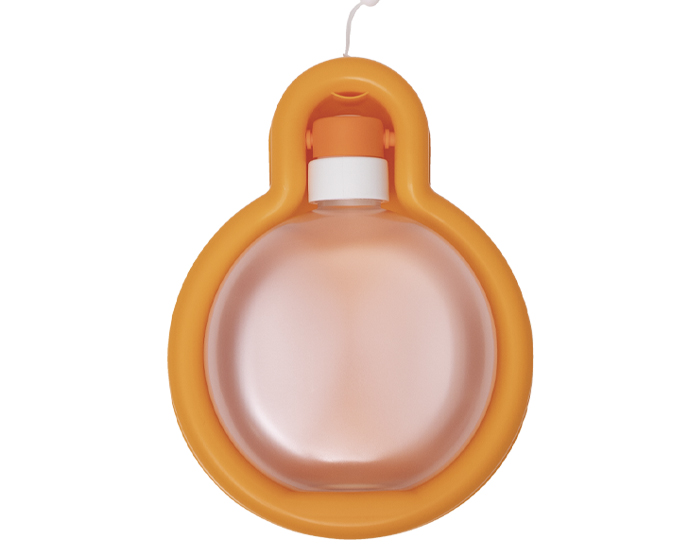 Recipiente con Base para Mascotas Doggy A3034 Naranja (Plástico)