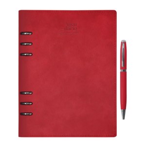 AGENDARIO ORGANIZADOR CON ARILLOS HILTON A3045 ROJO (Plástico)