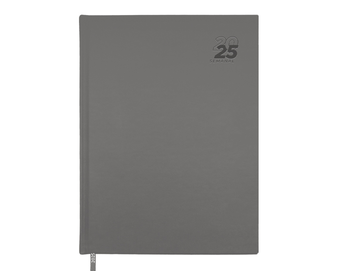 AGENDA SEMANAL 2025 AS2025 GRIS (Cartón Plastificado)