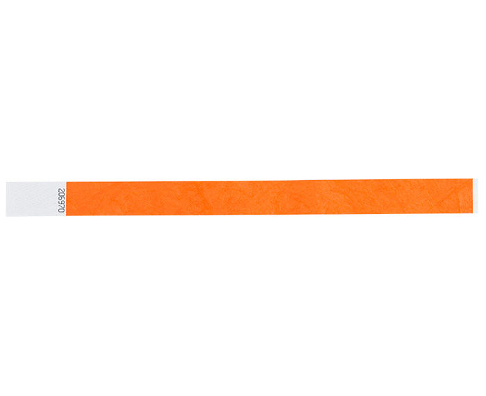 BRAZALETE TYVEK BI5709 (PLANILLA 20 PZAS) NARANJA FOSFORESCENTES (Plástico)