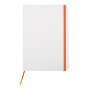 LIBRETA MEDIANA WHITE NARANJA (T524)