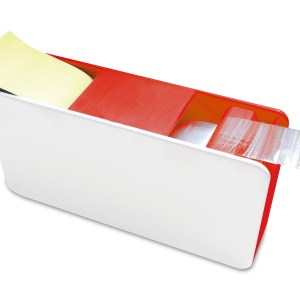 DISPENSER DE PAPELES Y CINTA ADHESIVA (T428 ROJO)