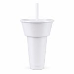Vaso Kirby T 373 BLANCO (T373 - pet/polipropileno - articulo promocional)