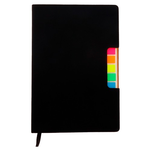 Libreta Vega O 126 NEGRO (O126 - poliuretano - articulo promocional)