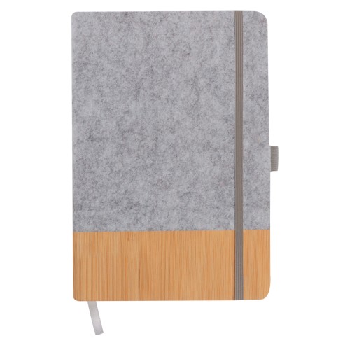 Libreta Fiora O 132 GRIS (O132 - poliuretano - articulo promocional)