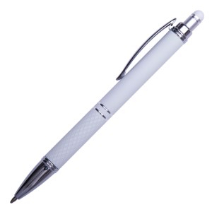 Boligrafo de Aluminio Stevia de Tinta Azul A2671A Blanco (Aluminio / A2671A.01 / articulos promocionales)