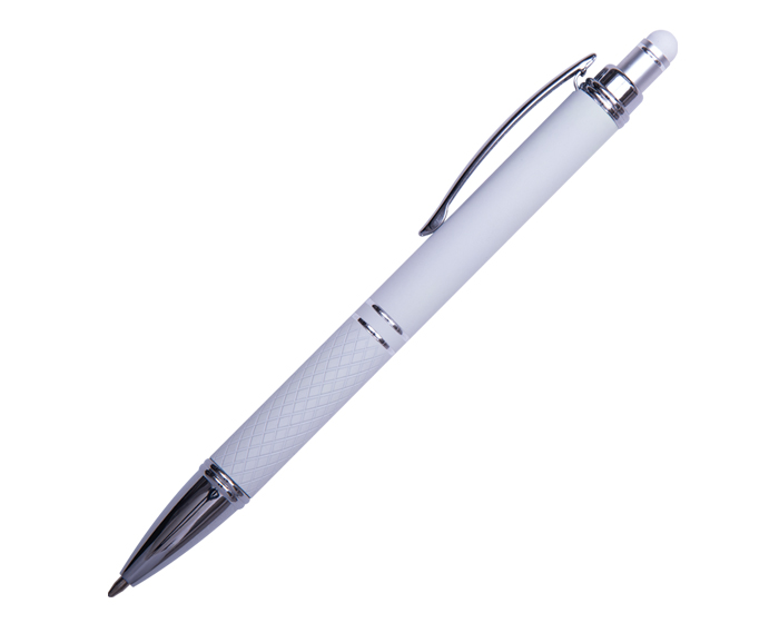 Boligrafo de Aluminio Stevia de Tinta Azul A2671A Blanco (Aluminio / A2671A.01 / articulos promocionales)