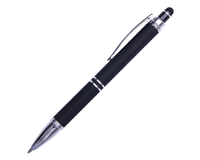 Boligrafo de Aluminio Stevia de Tinta Azul A2671A Negro (Aluminio / A2671A.02 / articulos promocionales)