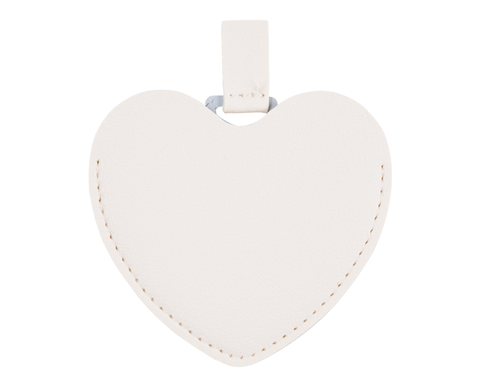 Espejo de Acero Inoxidable con Estuche en Forma de Corazon Minnie A3085 Blanco (Poliuretano / acero inoxidable / A3085.01 / articulos promocionales)
