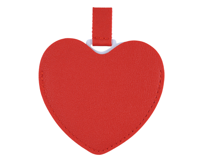 Espejo de Acero Inoxidable con Estuche en Forma de Corazon Minnie A3085 Rojo (Poliuretano / acero inoxidable / A3085.04 / articulos promocionales)