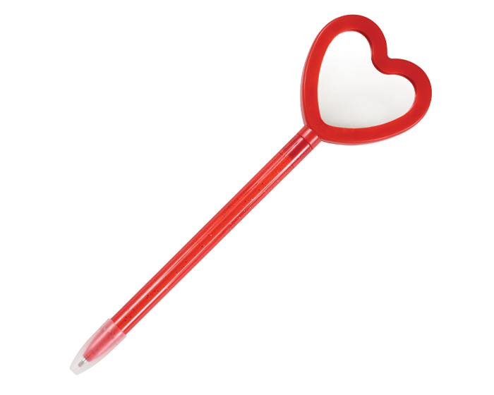 Boligrafo Plastico en Forma de Corazon Latido A3088 Rojo (Plastico / A3088.04 / articulos promocionales)