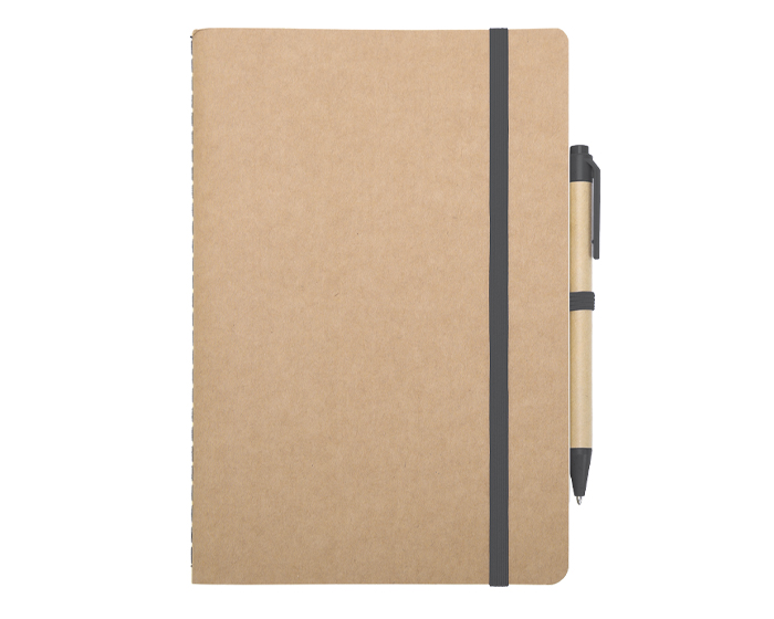 Libreta Ecologica C/boligrafo Aulex A3095 Negro (Carton / A3095.02 / articulos promocionales)