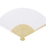Abanico Plegable de Bambu Locomia A3107 Blanco (Bambu / papel / A3107.01 / articulos promocionales)
