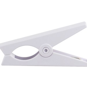 Pinza de Plastico Jasiel A3108 Blanco (Plastico abs / A3108.01 / articulos promocionales)