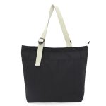 Bolsa de Poliester con Asas de Algodon Olivo A3116 Negro (Poliester / algodon / A3116.02 / articulos promocionales)
