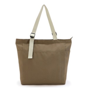 Bolsa de Poliester con Asas de Algodon Olivo A3116 Cafe (Poliester / algodon / A3116.21 / articulos promocionales)