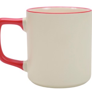 Tarro de Sublimacion con Asa y Filo de Color 13.5 oz Sabrina A3133 Rojo (Ceramica / A3133.04 / articulos promocionales)