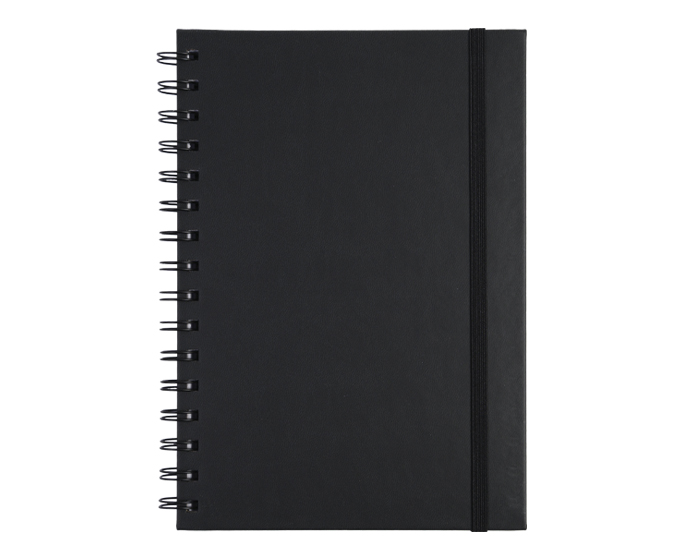 Libreta A5 con Arillo Metalico Rulfo A3160 Negro (Pu / A3160.02 / articulos promocionales)