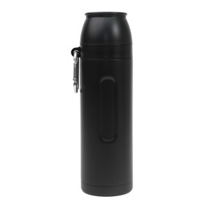 Termo de Acero Inoxidable con Gancho de 750ML. Aventurero A3163 Negro (Termo: acero inoxidable / tapas: plastico pp // gancho: aluminio / A3163.02 / articulos promocionales)