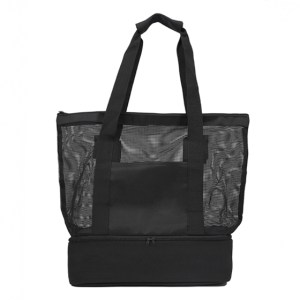Bolsa de Malla Playacar A3164 Negro (Poliester / malla mesh / peva / A3164.02 / articulos promocionales)