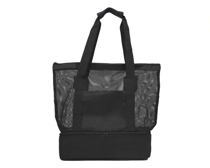 Bolsa de Malla Playacar A3164 Negro (Poliester / malla mesh / peva / A3164.02 / articulos promocionales)
