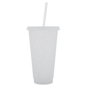 Vaso de Plastico de 750 ml Glitter A3171 Blanco (Plastico pp / A3171.01 / articulos promocionales)
