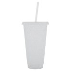 Vaso de Plastico de 750 ml Glitter A3171 Blanco (Plastico pp / A3171.01 / articulos promocionales)