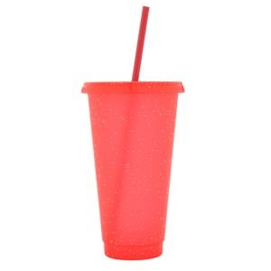 Vaso de Plastico de 750 ml Glitter A3171 Rojo (Plastico pp / A3171.04 / articulos promocionales)